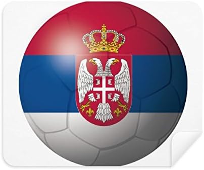 Србија Национално Знаме Фудбал Фудбал Чистење Крпа За Чистење На Екранот 2 парчиња Велур Ткаенина