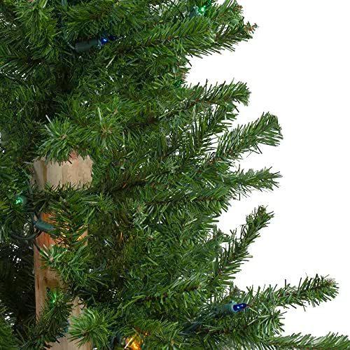 6 'Пред -осветлена средна алпска вештачка елка - повеќебојни светла