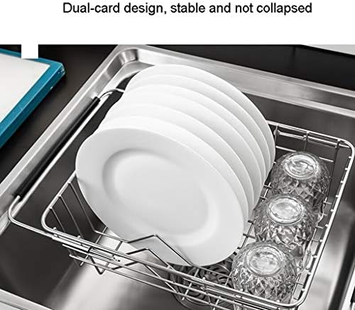 Сад решетката за проширување на садот за сушење на садот за сушење и држач за прибор за прибор за јадење, не'рѓосувачки челик