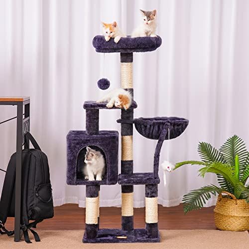 Здраво Мачка Дрво Мачка Кула За Внатрешни Мачки Мулти-Ниво Мачка Мебел Кондо