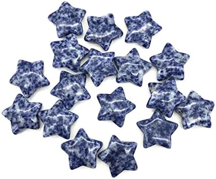 Ertiujg Husong312 1pc Природна сина точка Јаспер starвезда во форма на кристален скапоцен камен за лекување камења Декори занаети