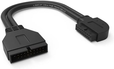 Linkup - USB 3.2 Gen 2 Внатрешен адаптер за внатрешна матична плоча со 20 -пински матичарски до женски 10Gbps за PC USB -A пристаништа