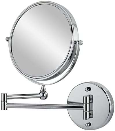 Огледало Слика кимбал &засилувач; Млади 22740 10x/1X Двојна Рака Хром Ѕид Огледало, Полиран Хром-22740