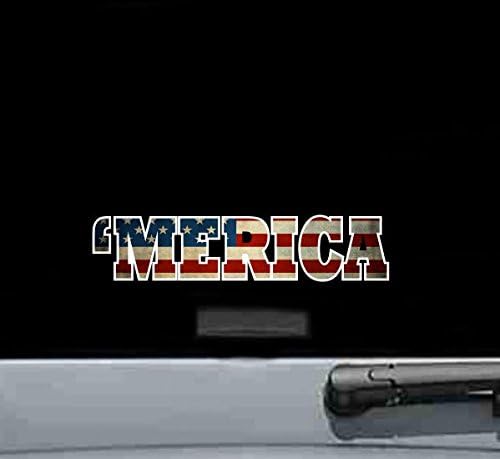 JS Artworks 'Merica America United States Use USA Гроздобер знаме налепница