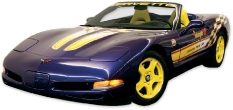 Замена на Феникс Графикс за 1998 година Chevrolet Corvette Indy 500 Pace Car Decals & Stripes комплет - жолто/бело