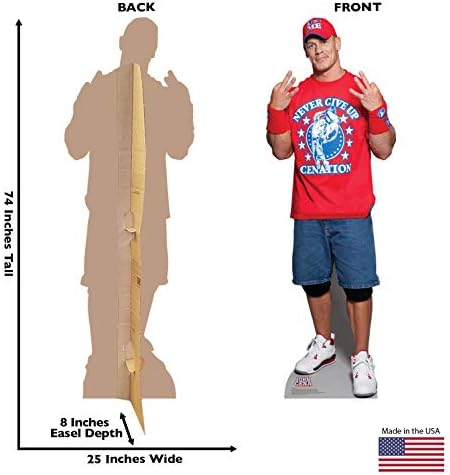 Напредна графика Johnон Сена со големина на живот со големина на картонска табла - WWE