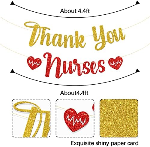Монмон &засилувач; Занает Ви Благодариме Медицински Сестри Банер / Среќен Медицински Сестри Недела Партија Декор / Ви Благодариме