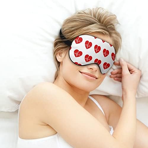 Чукање На срцето Мека Маска За Очи Капак Ефективно Засенчување Удобност На Очите Маска за Спиење Со Еластичен Прилагодлив Ремен