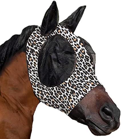Надградете ја маската за летање со коњски коњи со уши - копита за сончање на сончање ликра еластичност на еластичноста мува