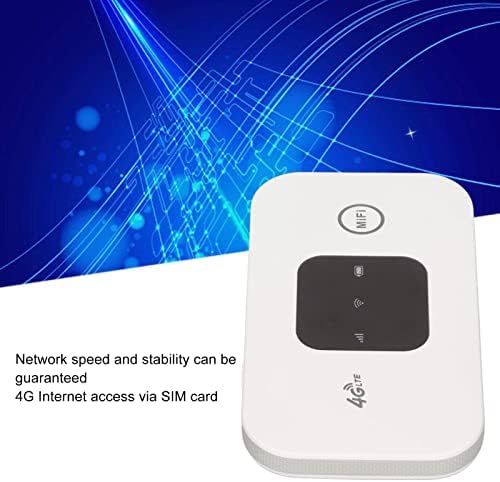 Gowenic 4G LTE Mobile Hotspot Router, мобилен WiFi Hotspot безжичен интернет рутер уреди со слот за SIM картички, 150Mbps, преносен