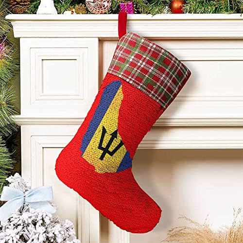 Знаме мапа на божиќните чорапи за божиќни простории за божиќни реверзибилни бои што се менуваат магичен фонд за Божиќно дрво