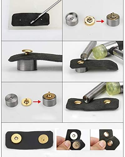 Sbest 18mm и 14mm Силни магнетни копче за магнетни копче 45 челични алатки, DIY занаетчиски комплети за шиење