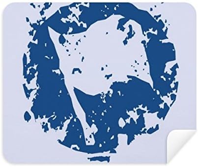 Дизајн На сино Знаме Тркалезна Илустрација Шема За Чистење Крпа Чистач на Екран 2 парчиња Велур Ткаенина