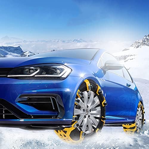 Снежни ланци BBGS, ланци со борба против снежни гуми од 10 парчиња автомобил, прилагодливи ланци на ланци со борба против лизгање