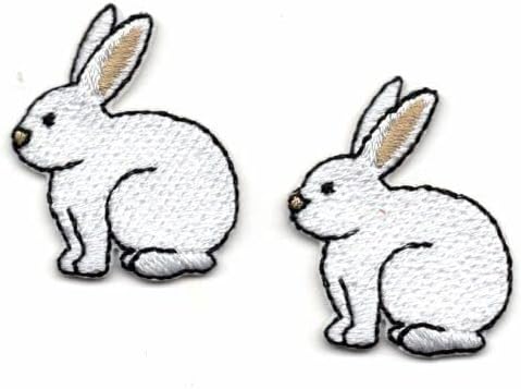 Зајаци сет од 2 железо на лепенка животни деца зајаче