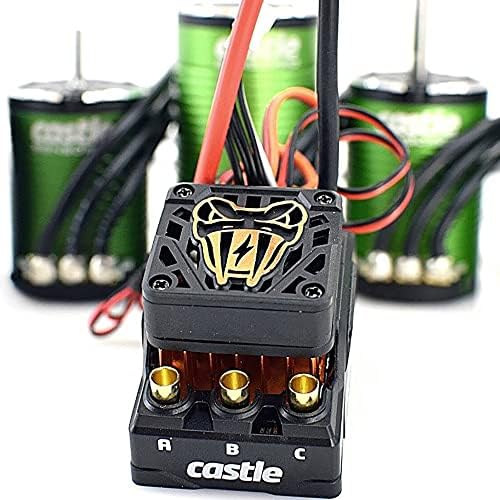 Креации на замокот Copperhead 10 без четка ESC / 1412-2100KV 5мм сензорски мотор комбо, CSE010016615, црна, зелена боја