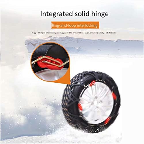 FSCZ автомобил гума снежен ланец 292 челик за нокти за нокти Безбедност против лизгање на снег автоматско затегнување на говедско месо, универзален ланец Зимски снеже