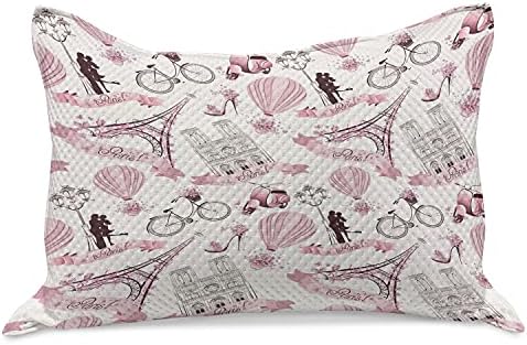 Амбесон Ајфел кула плетена ватенка перница, патувајте во Париз Тема меден месец цвеќиња романса со балон со топол воздух, велосипед