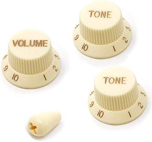 Гроздобер фалсификувани копчиња за контрола на злато гитара компатибилни со електрични гитари во стил на Fender Strat одговара