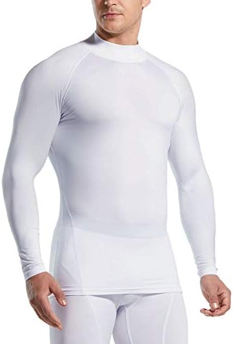 Атлио 2 или 3 пакувања машки термички кошули за компресија со долг ракав, желка/потсмев за зимска спортска база, активен кошула