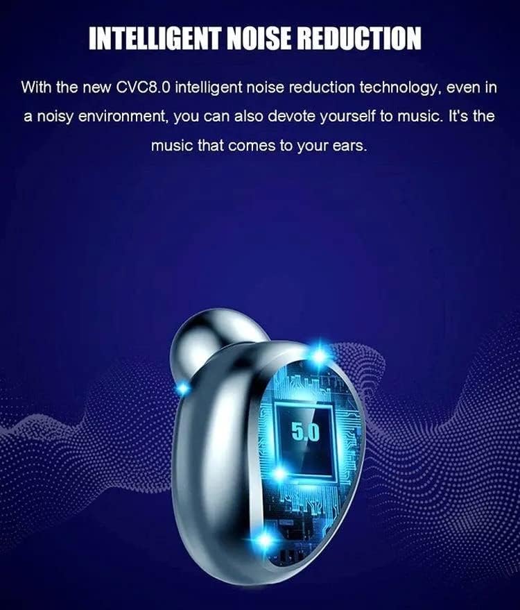 TWS Мини слушалки За Во Уво 5.0 Слушалки За Спортски Игри Led Дисплеј Безжични Слушалки Слушалки