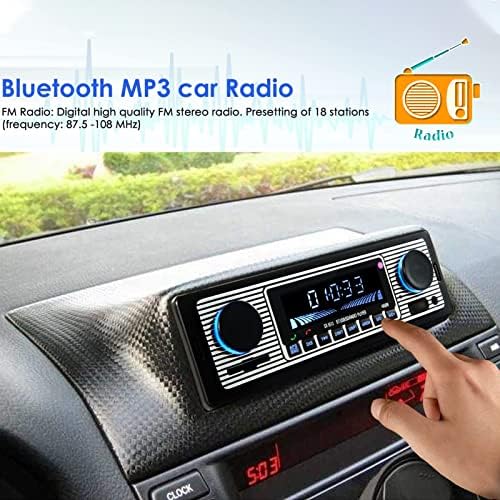 Iayokocc Паметен Плеер Bluetooth Ретро MP3 Fm Авто Додатоци Електронски Автомобил Радио Стерео