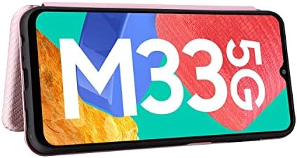 За Samsung Galaxy M33 5G Луксузни Јаглеродни Влакна Паричник анти-Пад флип случај За Samsung M33 5G Галаксија M 33 5G Магнетни