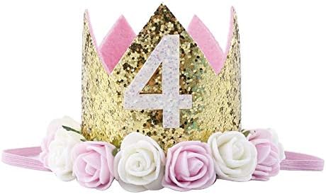 Бебе Круна Принцеза Златни Круни Дијадема Кристална Капа Девојки Прв Роденденски Подарок