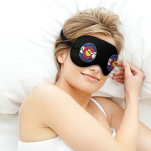 Одбојка Колорадо Знаме Мека Маска За Очи Ефикасно Засенчување Маска За Спиење Удобност Врзани Очи Со Еластичен Прилагодлив Ремен