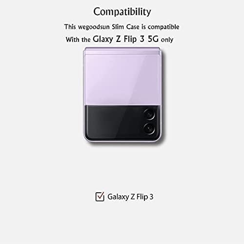 Вегудсун Дизајн На Промена На Бојата Компатибилен За Samsung Galaxy Z Flip 3 5G, Заштитно Куќиште За Телефон Со Сјај Со Заштита