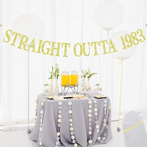 Betalala Straight Outta 1981 Банер, среќни 40 -ти роденденски украси за забава, весели до 40 години, 40 и чудесни, 40 -ти роденденски годишнини за свадбени украси за украси за залихи з?