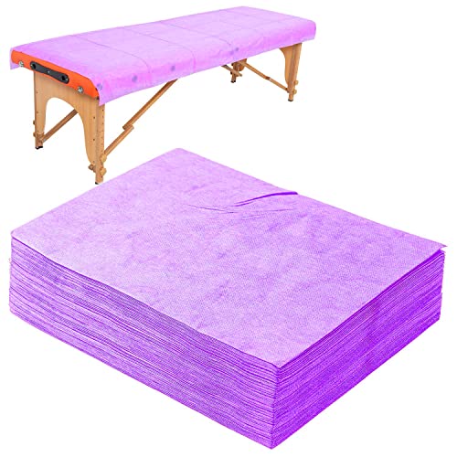 20 компјутери дебели табели за масажа поставуваат бањи за еднократна употреба постелнини што не е ткаени ткаенини од тревога, креветчиња за кревети 31 „x 70“ виолето?