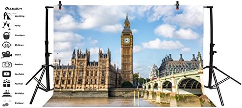Лејии Биг Бен Позадина 5х3фт Фотографија Позадина Саат Кула Елизабет Кула Англија Парламент Куќа Вестминстер Мост Лондон Патување