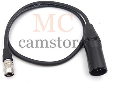 McCamstore XLR4PIN до 4PIN HRS Машки кабел за напојување за звучни уреди/Зум/Блекмагична кино камера 4K 24 “
