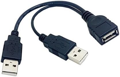 USB 2.0 Голема Брзина Тип Женски До Двојна Машка Продолжување Y Адаптер Кабел