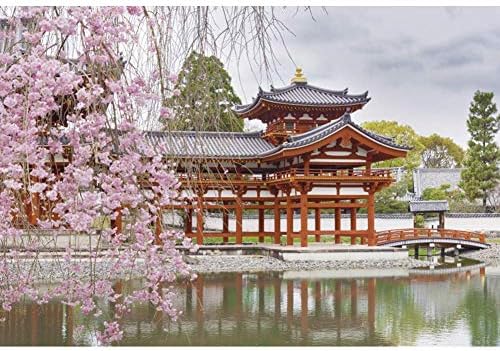 Дорчев 12х10фт Позадина За Пролет Јапонија Сценографија Фотографија Позадина Јапонски Храм Бела Цреша Пејзаж Азиски Патување