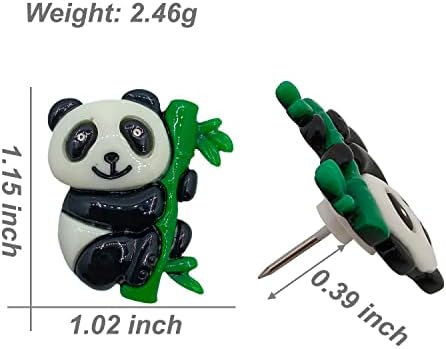 АФАГАРЛО декоративни иглички за притискање, 20 парчиња палецот, цртање игла симпатична панда од панда за билтени, плочки од